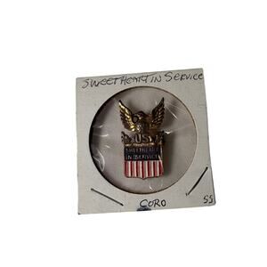Vintage WWII era, scarce Sterling- Sweetheart In Service- Pin- Coro marked